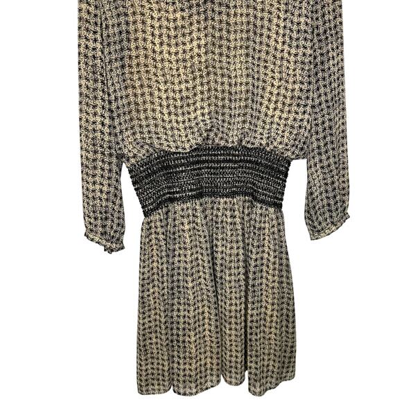 Anthropologie Vanessa Virginia Callista Brown Black Long Sleeve Dress Large - Picture 4 of 8